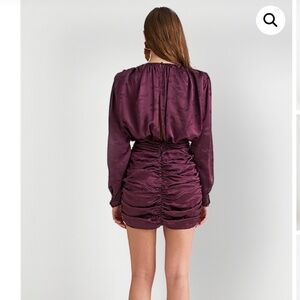 Ronny Kobo Plunge Neckline Michelle  Mini Dress